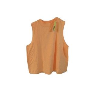 All in Motion Supima Cotton Large Peach Orange UPF 50+ Tank Spandex Odor Resist